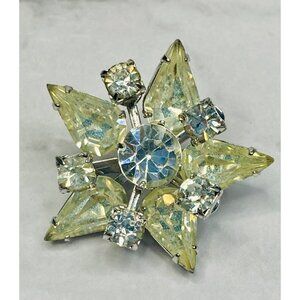 1950’s Vintage Starburst Rhinestone Brooch Pin -320